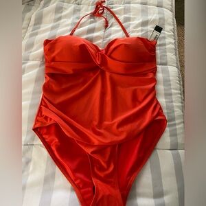 Beautiful brand new orange bandeau swimsuit.